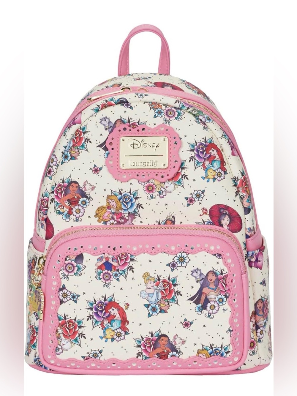 Loungefly Disney Princess Floral Tattoo Mini Backpack & Wallet Set- NWT! - Picture 6 of 12